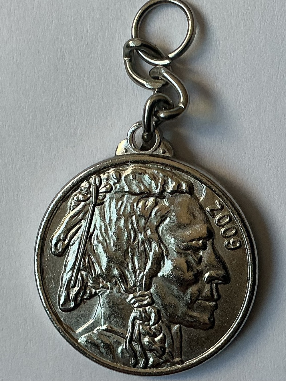 2009 Reproduction Buffalo Nickel Keychain for The Indian Relief Council